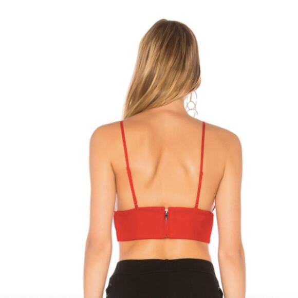 Revolve by the way. Marla Red Velvet Crop Top - Picture 3 of 6